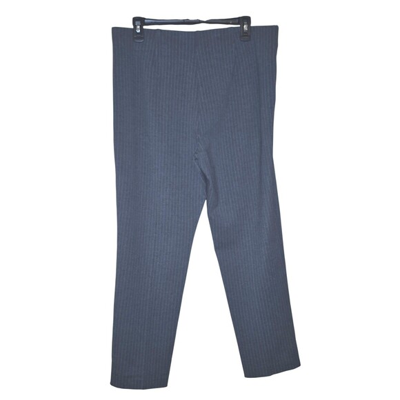 Chico's Women's Trousers Dress Pull On Pants Pinstriped Gray Size 2 Career Core - Picture 5 of 5